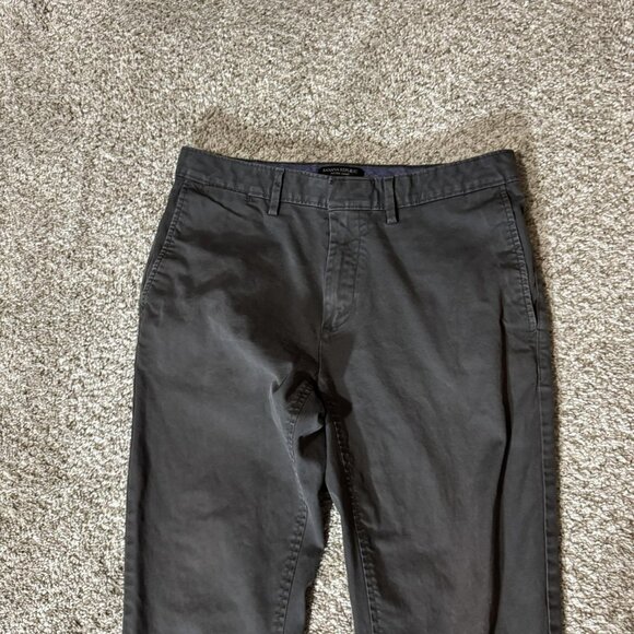 Banana Republic Fulton Chino Pants Mens 31x32 Gray Stretch Slim Fit Casual - Picture 3 of 11